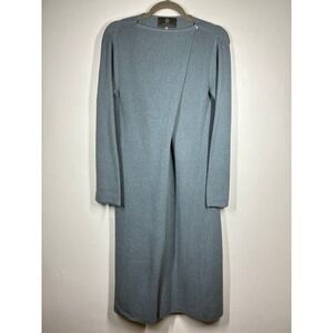 Carina Hildebrandt Blue Baby Alpaca Handmade Duster Cardigan Sweater 1 Medium